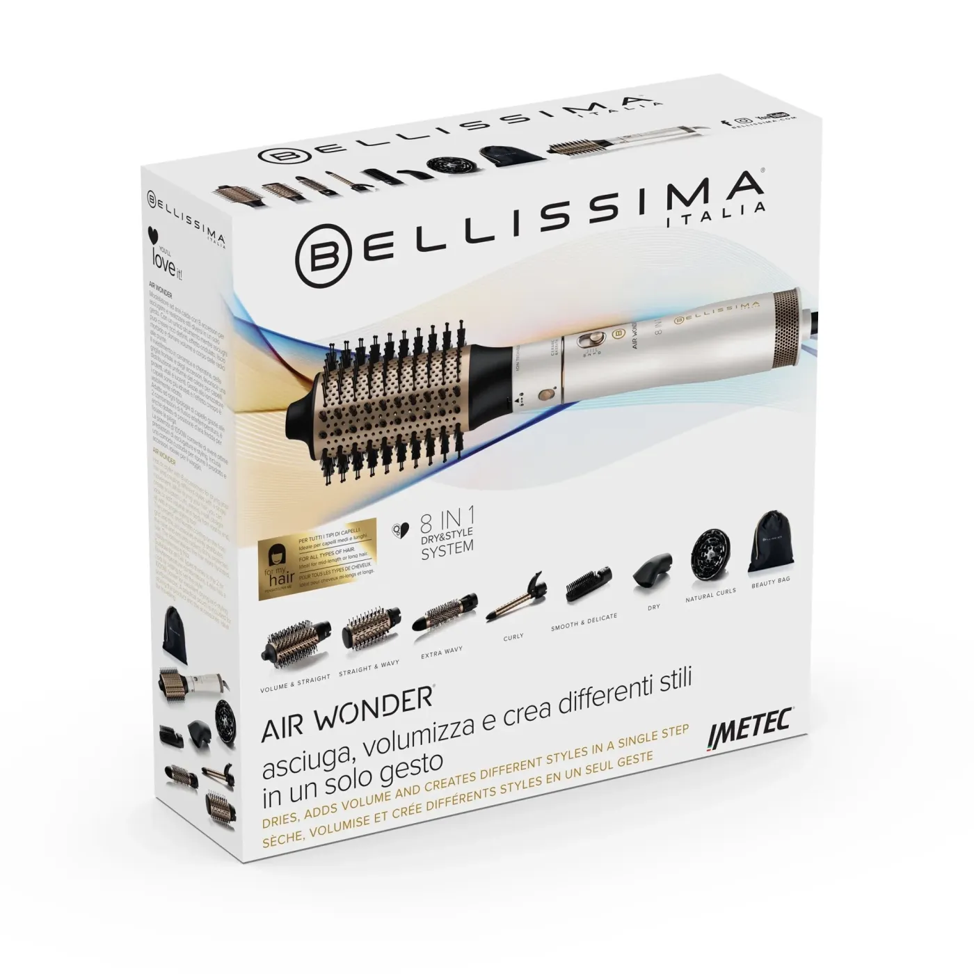 BELLISSIMA 11847 8 az 1-ben Hajformázó 1000 W Air Wonder