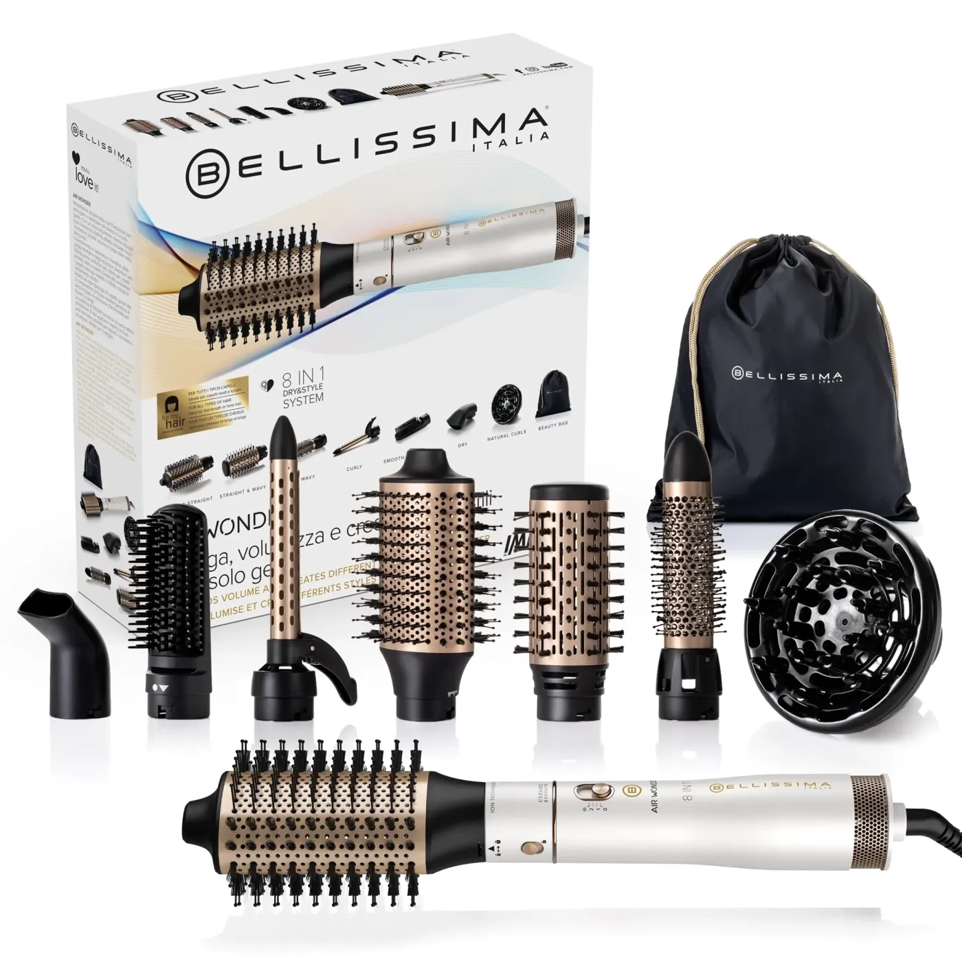 BELLISSIMA 11847 8 az 1-ben Hajformázó 1000 W Air Wonder