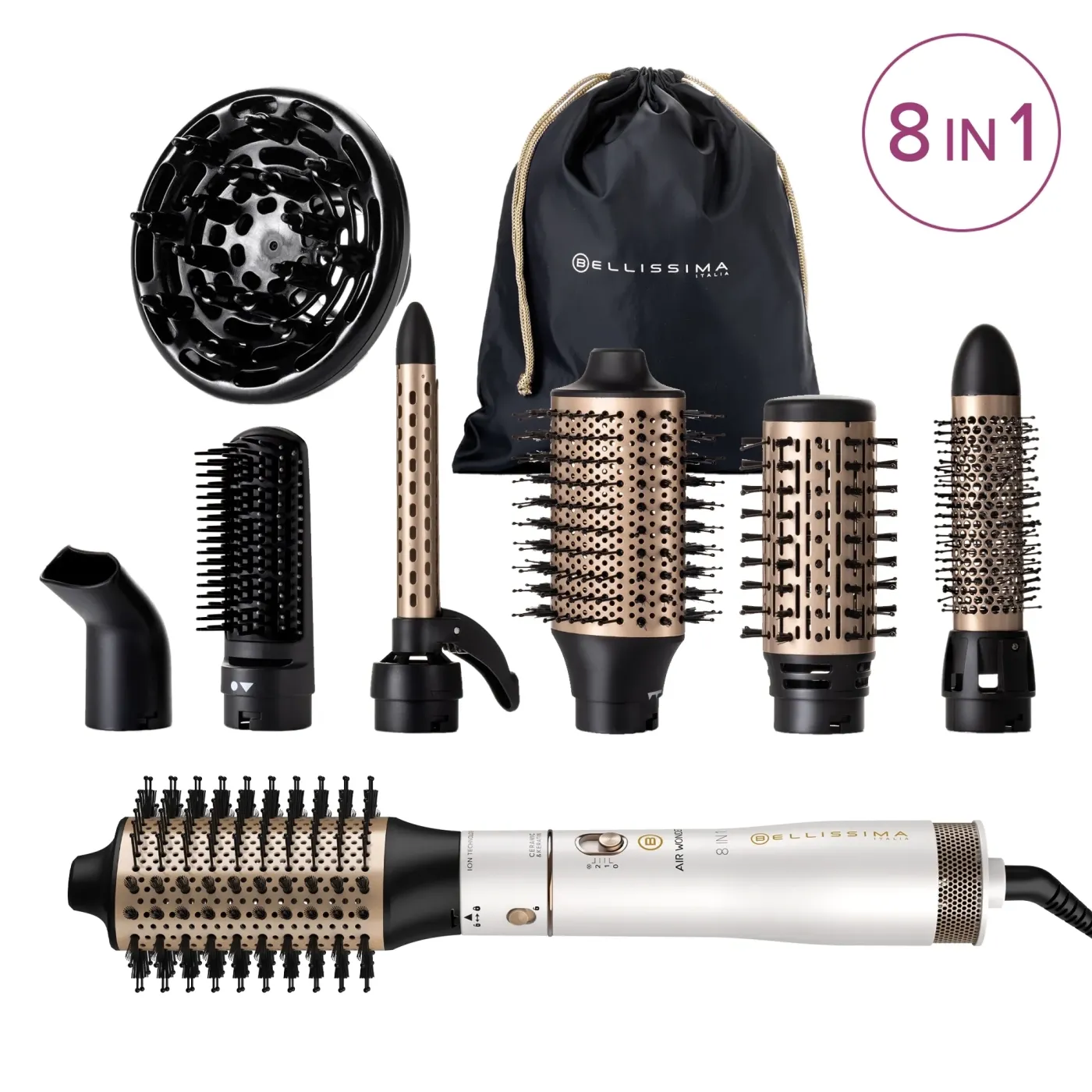 BELLISSIMA 11847 8 az 1-ben Hajformázó 1000 W Air Wonder