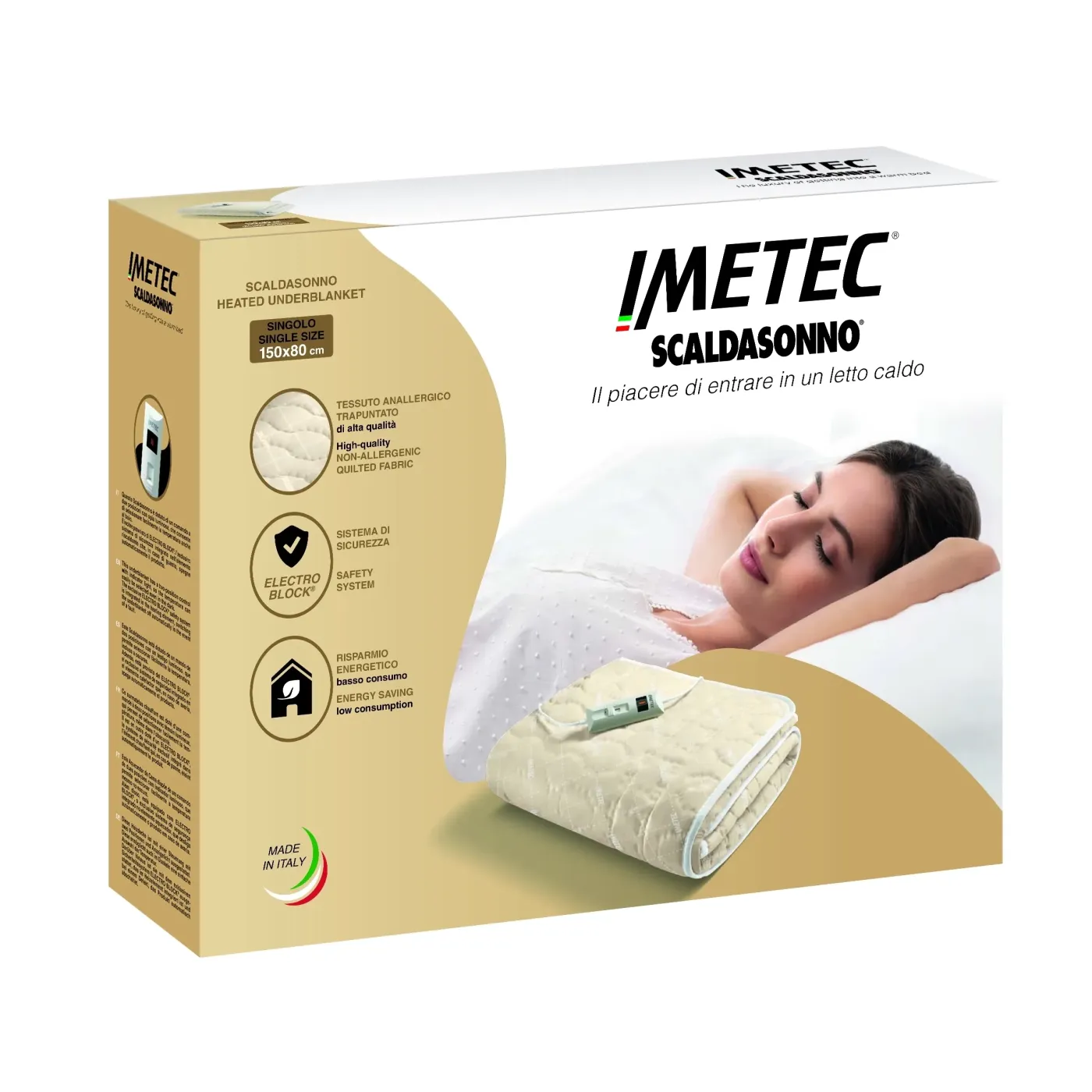 IMETEC 6113 Elektromos Ágymelegítő 150x80cm Scaldassono