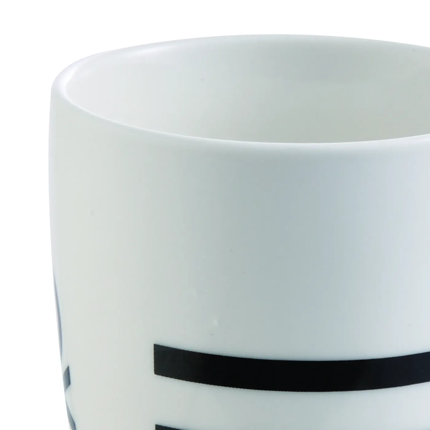BENETTON BE-0258 4 Részes Bögre Szett 360ml Fekete-Fehér