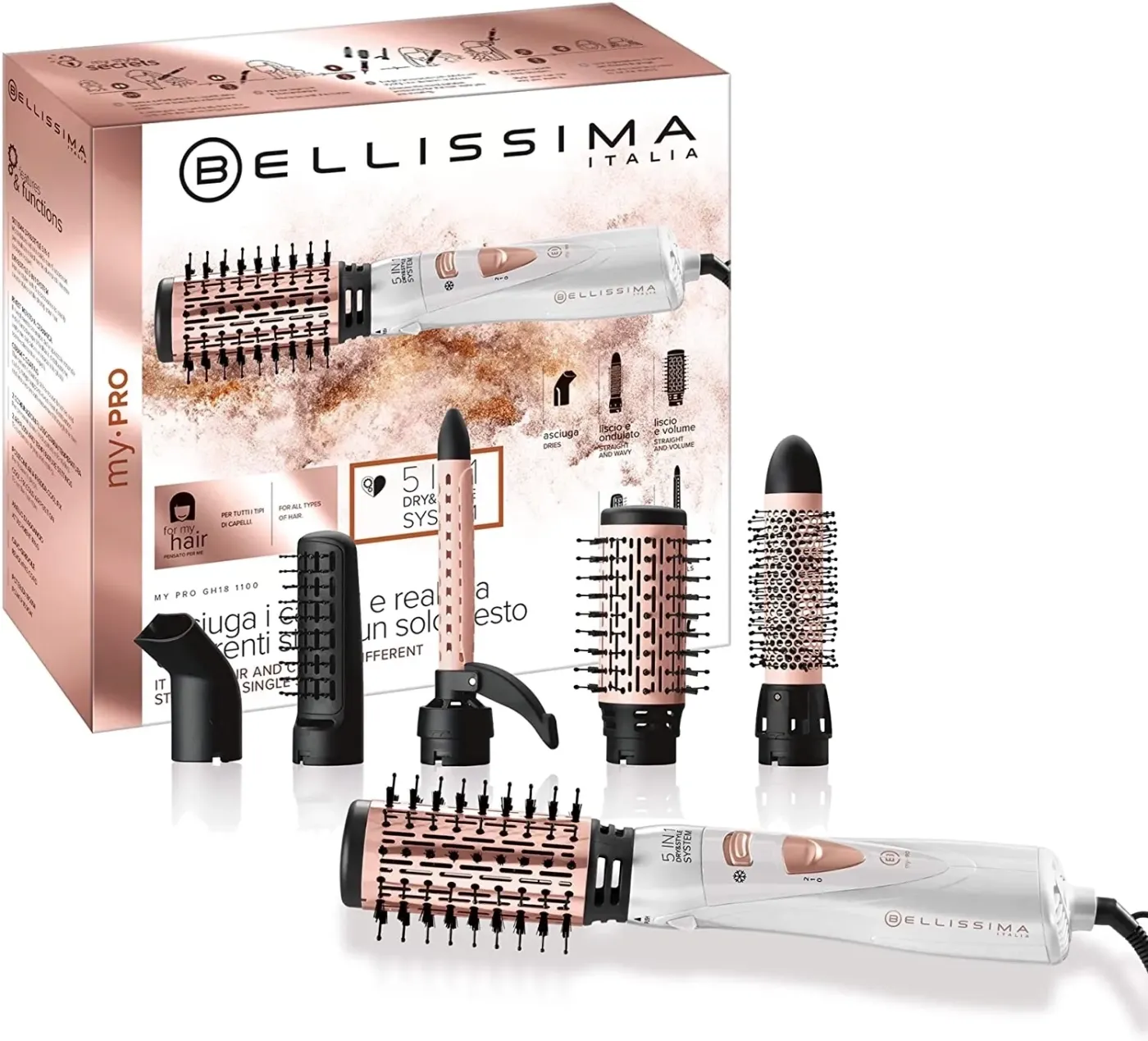 BELLISSIMA 11726 5 az 1-ben Meleg Levegős Hajformázó 1000 W My Pro