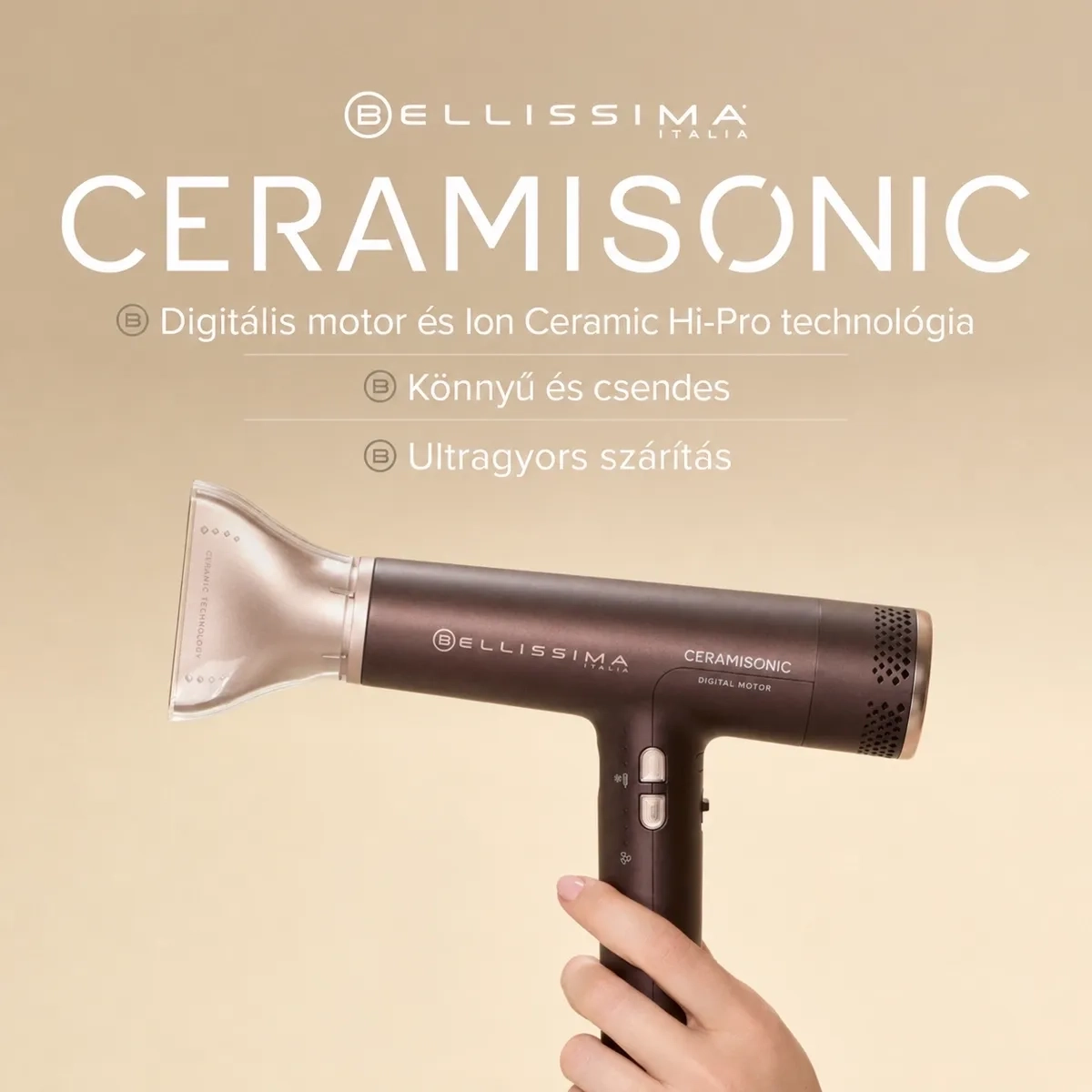 BELLISSIMA 21013 Digitális Hajszárító 1700 W Ceramisonic